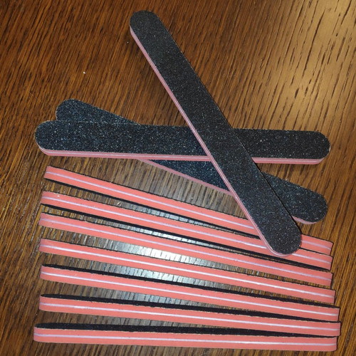 Hard nail files for artificial nails, pack of 10, new