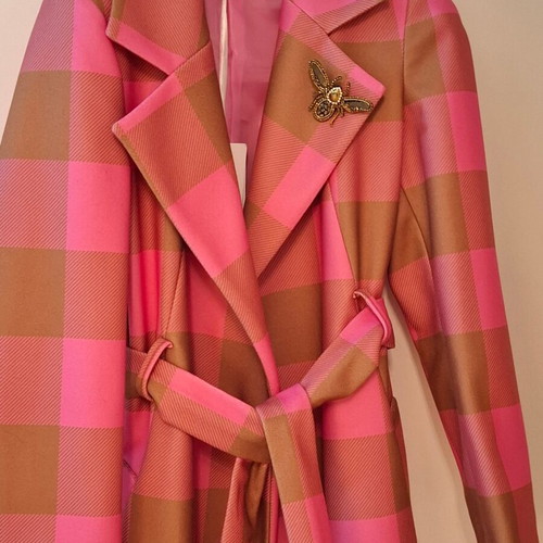 Le Sarte Del Sole coat new, pink and beige, size XL