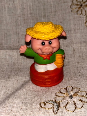 Clementoni Soft Clemmy Baby Happy Farm φιγούρα αγρότη γουρουνάκι σαν καινούργιο