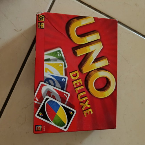 Uno card game with signs of use