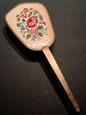 Винтидж английска месингова четка за коса като нова, 1950-те