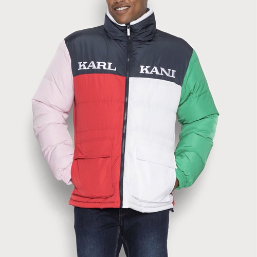 Karl Kani Retro Block Puffer Jacket, men's size S
