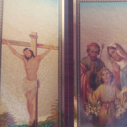 Six-panel folding prayer screen like new, 47 cm, 6 images