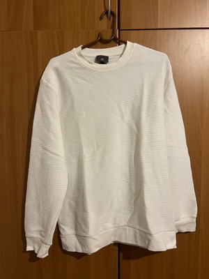 H&M Ανδρικό φούτερ μέγεθος M σαν καινούργιο, άσπρο