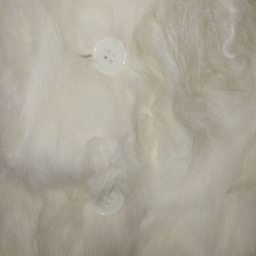 Beige mid-length Lynne fur jacket size small like new