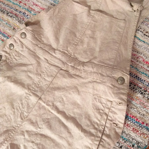 Beige 3/4 overalls one-piece used, excellent condition