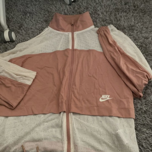 Nike jacket used, size M, white and pink