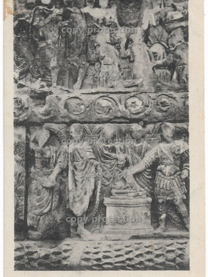 Card postal used with Galerius Arch bas-relief Thessaloniki ca. 1918