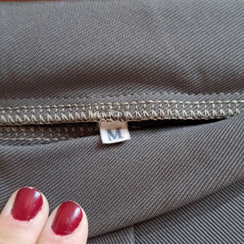 Official women's pants size M, like new, gray brown