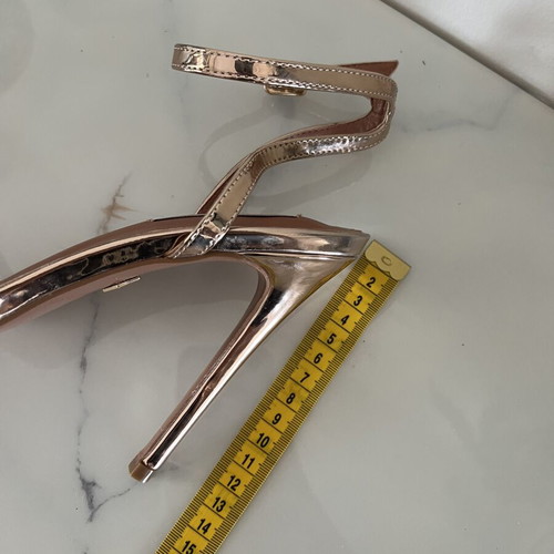 Tsoukalas Shoes high-heeled sandals like new, pink gold