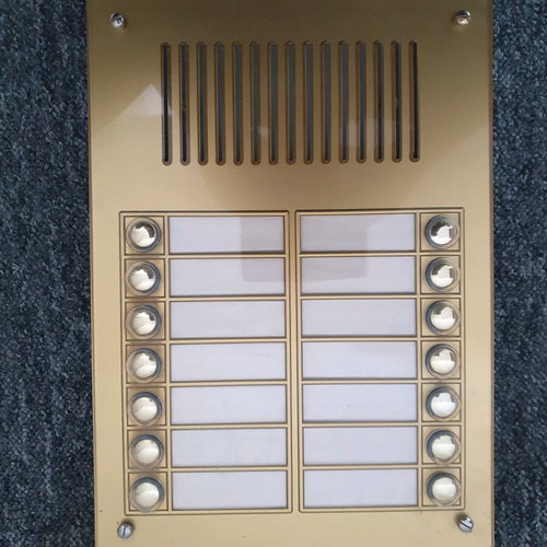 Intercom button panel 14 apartments new, old model
