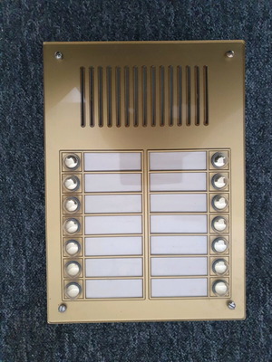 Intercom button panel 14 apartments new, old model