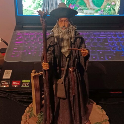 Gandalf LOTR figure 3D printed resin hand-painted like new