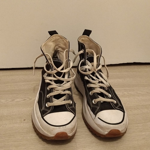Converse Run Star Hike Platform Sneaker used, black size 38.5