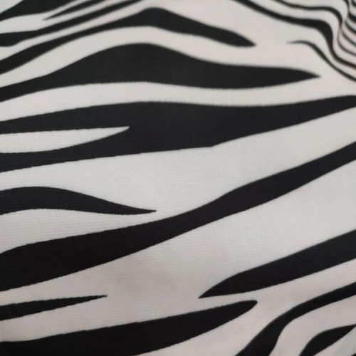 Long-sleeve zebra print bodysuit with V-neck and knot, like new