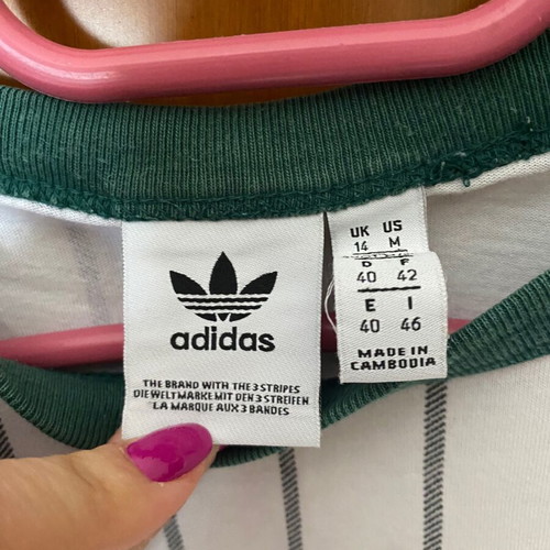 Αθλητικό φόρεμα Adidas άσπρο σαν καινούργιο, μέγεθος M