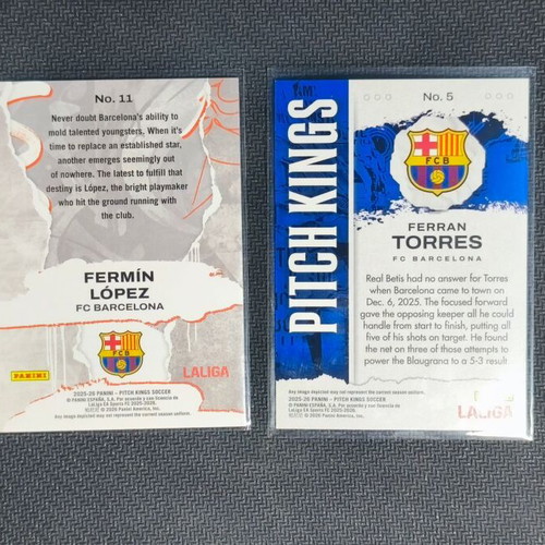 Panini PitchKings LaLiga 25-26 Barcelona card lot 2, Fermín López & Ferran Torres