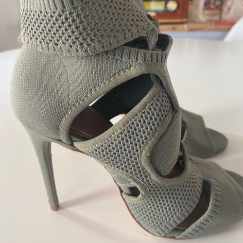 Zara fabric sandals used, size 38, khaki