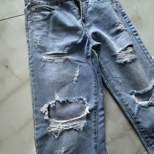 Jeans ripped, like new, blue, size XS