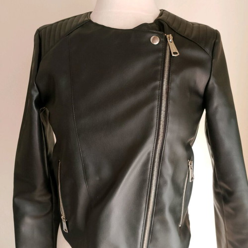 Women's biker jacket used, size Small, black