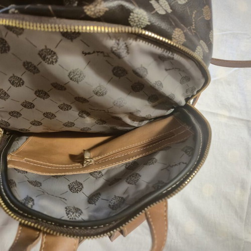 Thiros backpack with olive tree pattern
