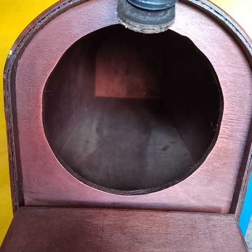 Wooden box used with handle