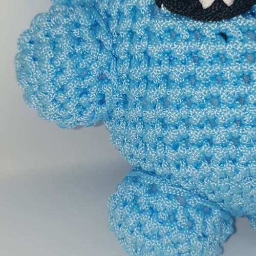 Handmade crocheted elephant doll with hat new