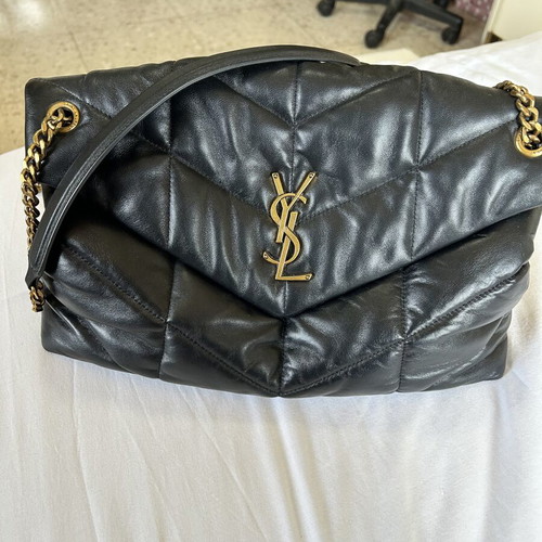 YSL Loulou Puffer Shoulder Bag Like New Black