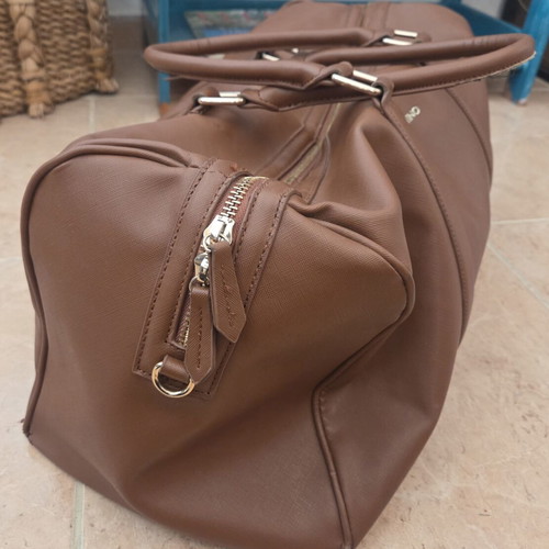 Mario Valentino Brown Weekend Duffle Travel Bag used