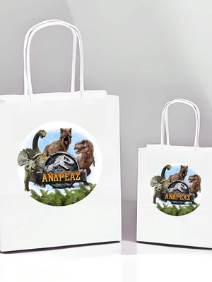 White Jurassic Park Gift Bag 10pcs new