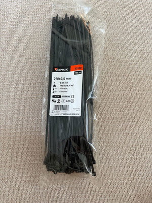 Πλαστικά δεματικά Elematic πακέτο 100 μαύρα 290x3,5mm καινούργια