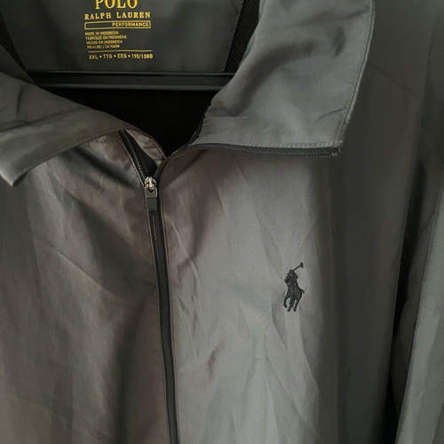Polo Ralph Lauren Sport windbreaker rain jacket men gray black Big Pony XXL