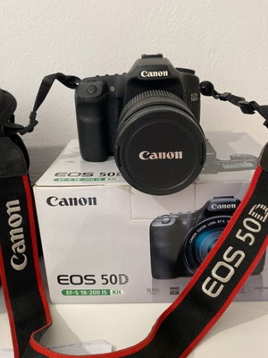 Canon 50D camera used, set with 2 lenses and accessories