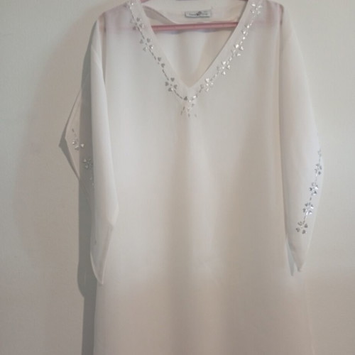 Yiannis Ziros Caftan new, size medium-large, white