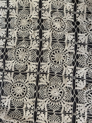 Vintage Handmade Crochet Tablecloth like new, cotton, ecru