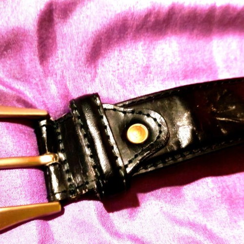 Converse men's leather belt used, black, size 115