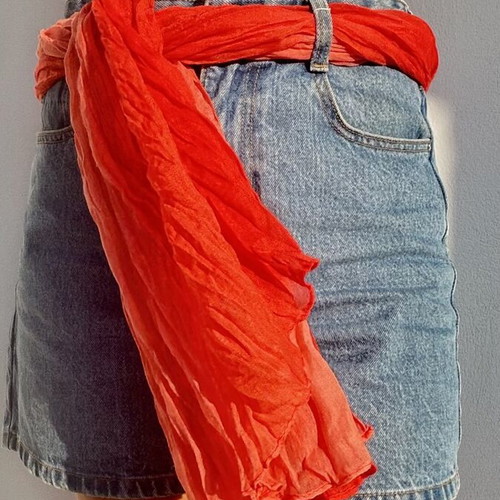 Pashmina scarf coral, like new