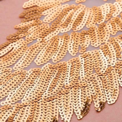Sequin clothing patches new, gold