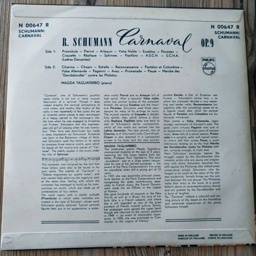 Vinyl 10" 33 RPM Carnaval Philips like new