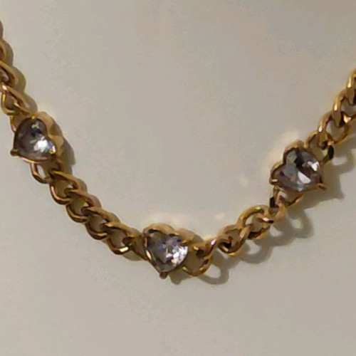 Steel necklace new, gold and silver color