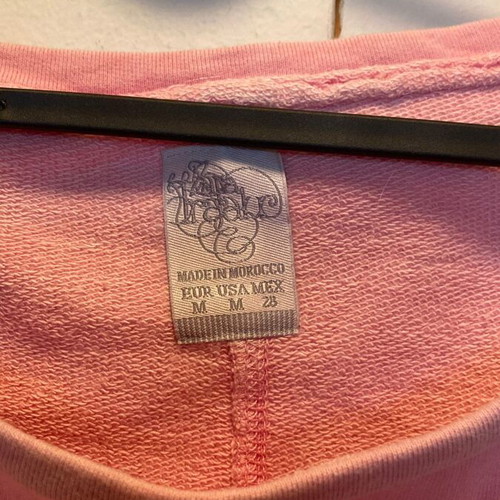 Zara pink crop top sweatshirt, size M