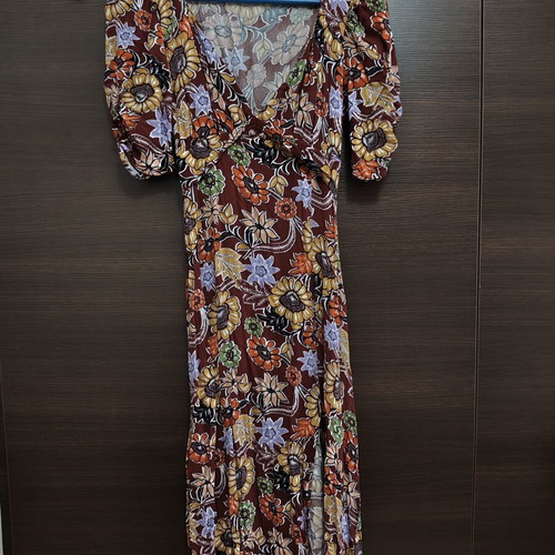 Stradivarius floral midi dress, medium size