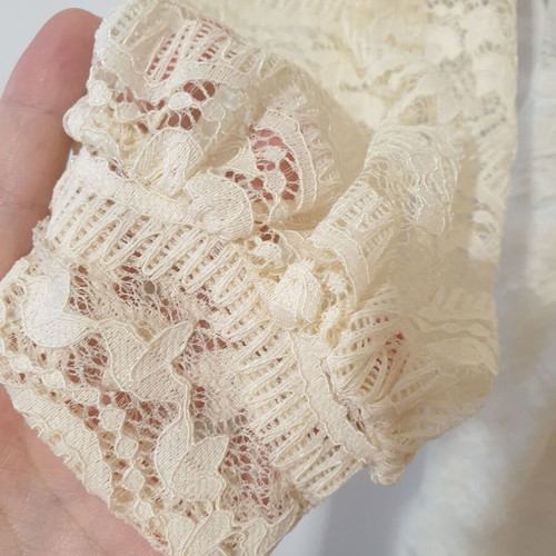 Boho lace dress beige new Anel with bell sleeves