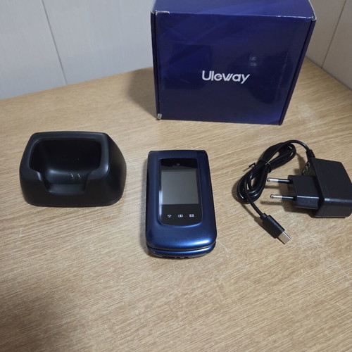 Uleway Flip Phone New, Blue, Docking Station for Seniors