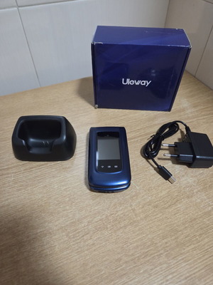 Uleway Flip Phone New, Blue, Docking Station for Seniors