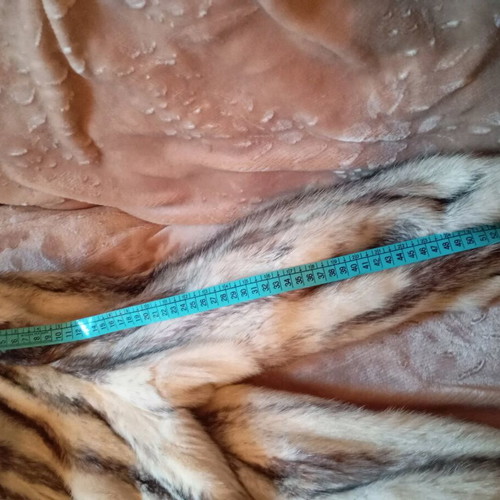 Vintage natural fur like new, gray and beige