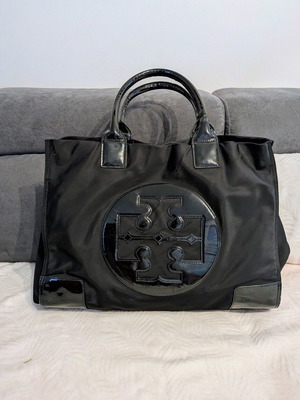 Tory Burch tote bag used, black shoulder