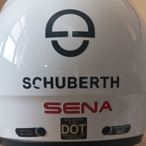 Schuberth C3 Pro Flip-Up Helmet used, size Small, white