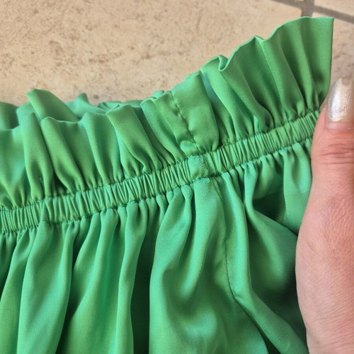 BeYou satin blouse used, green, size S