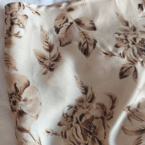 Shein satin floral top like new, beige champagne color, adjustable straps